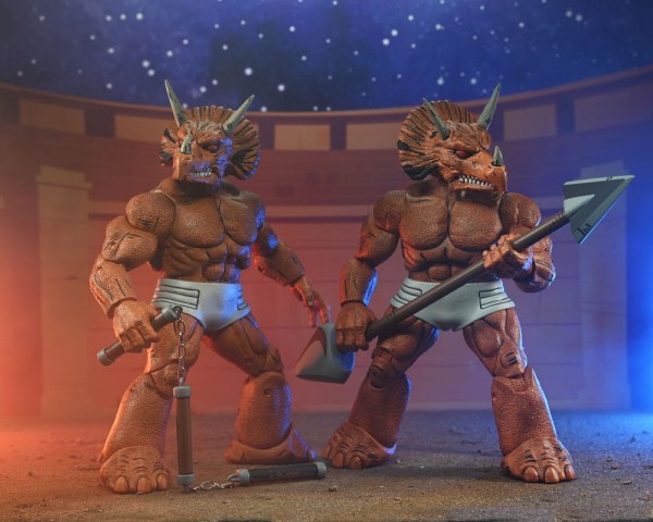 Figura de Gladiador Triceraton de las Tortugas Ninja (Mirage Comics) de 21 cm