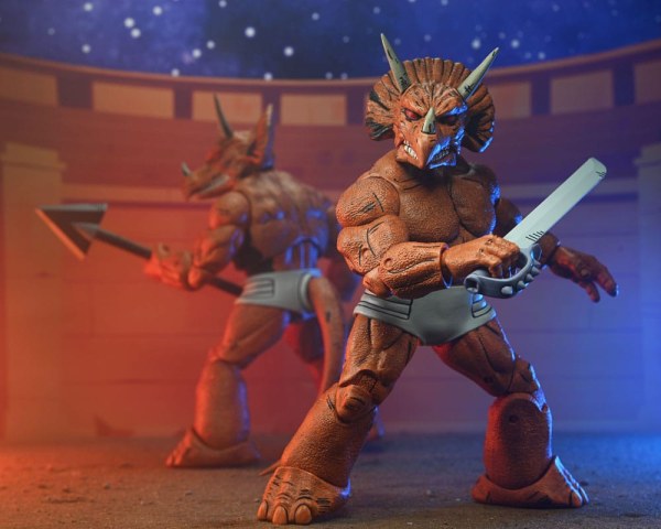 Figura de Gladiador Triceraton de las Tortugas Ninja (Mirage Comics) de 21 cm