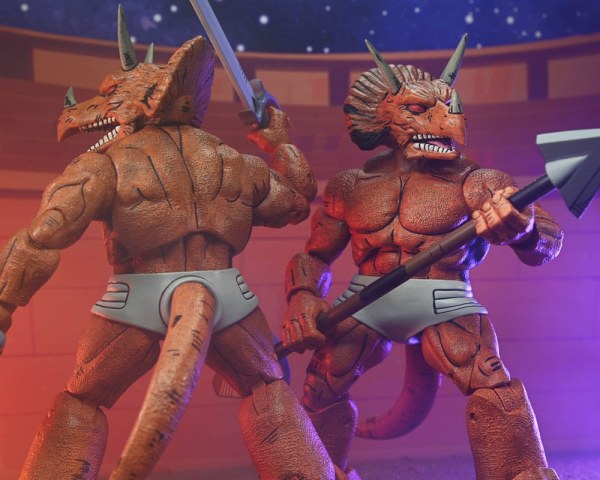 Figura de Gladiador Triceraton de las Tortugas Ninja (Mirage Comics) de 21 cm