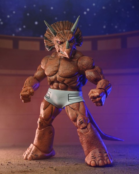 Figura de Gladiador Triceraton de las Tortugas Ninja (Mirage Comics) de 21 cm