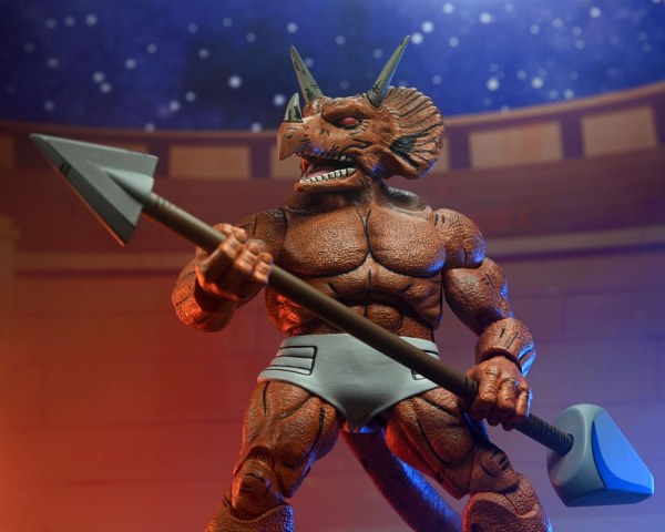 Figura de Gladiador Triceraton de las Tortugas Ninja (Mirage Comics) de 21 cm