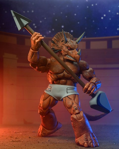 Figura de Gladiador Triceraton de las Tortugas Ninja (Mirage Comics) de 21 cm