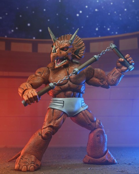 Figura de Gladiador Triceraton de las Tortugas Ninja (Mirage Comics) de 21 cm