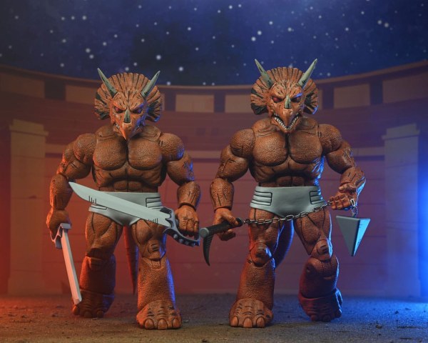 Figura de Gladiador Triceraton de las Tortugas Ninja (Mirage Comics) de 21 cm