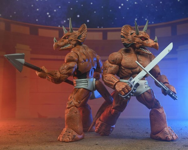 Figura de Gladiador Triceraton de las Tortugas Ninja (Mirage Comics) de 21 cm