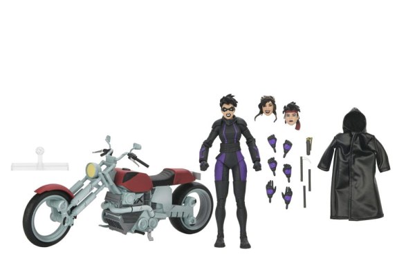 Figura de las Tortugas Ninja (El Último Ronin: Los Años Perdidos) Casey Marie con la Moto del Último Ronin 18 cm