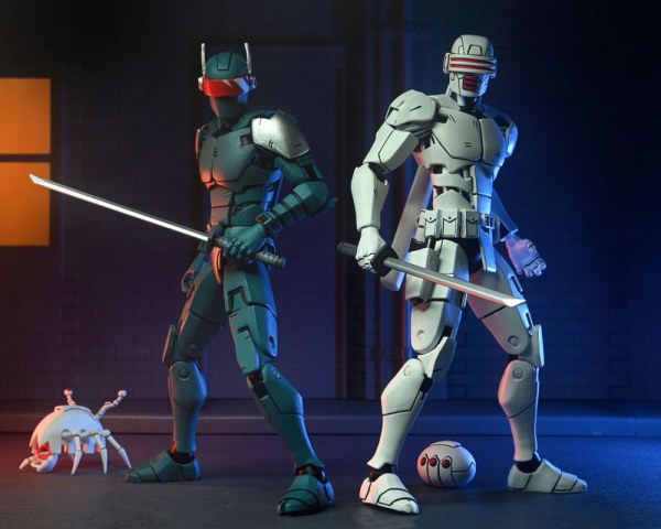 Tortugas Ninja (Los Últimos Ronin) pack de 2 figuras Synja Robots 18 cm