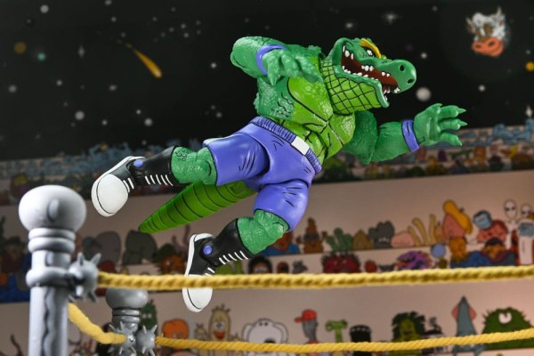 Figura de Leatherhead de lucha libre de las Tortugas Ninja (Archie Comics) de 18 cm