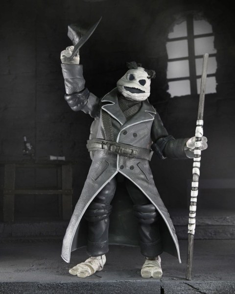 Pack 4 figuras Tortugas Ninja Universal Monsters x Teenage Mutant Ninja Turtles Blanco y Negro 18 cm