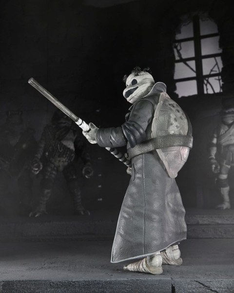 Pack 4 figuras Tortugas Ninja Universal Monsters x Teenage Mutant Ninja Turtles Blanco y Negro 18 cm
