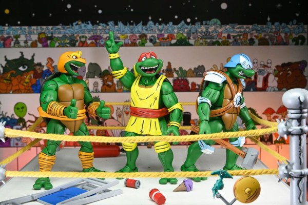 Figuras Tortugas Ninja (Archie Comics) Pack de 4 Stump Wrestling Turtles 18 cm