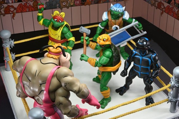 Figuras Tortugas Ninja (Archie Comics) Pack de 4 Stump Wrestling Turtles 18 cm