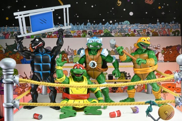Figuras Tortugas Ninja (Archie Comics) Pack de 4 Stump Wrestling Turtles 18 cm
