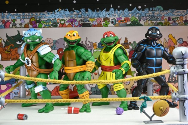 Figuras Tortugas Ninja (Archie Comics) Pack de 4 Stump Wrestling Turtles 18 cm