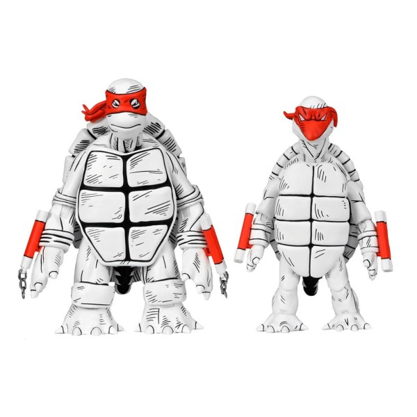 Tortugas Ninja (Mirage Comics) pack de 2 figuras Primeras Tortugas en Blanco y Negro 18 cm