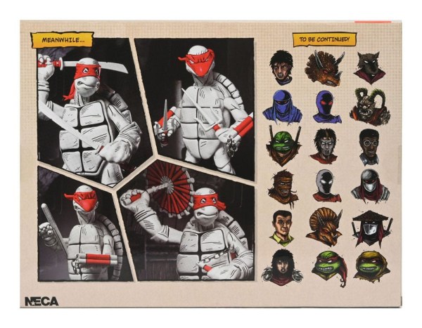 Tortugas Ninja (Mirage Comics) pack de 2 figuras Primeras Tortugas en Blanco y Negro 18 cm