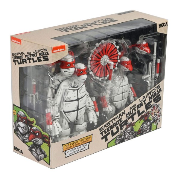 Tortugas Ninja (Mirage Comics) pack de 2 figuras Primeras Tortugas en Blanco y Negro 18 cm