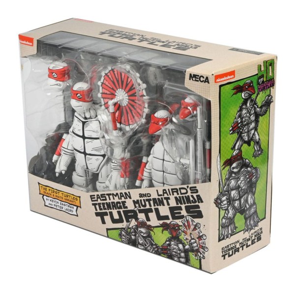 Tortugas Ninja (Mirage Comics) pack de 2 figuras Primeras Tortugas en Blanco y Negro 18 cm