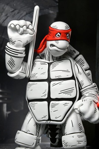 Tortugas Ninja (Mirage Comics) pack de 2 figuras Primeras Tortugas en Blanco y Negro 18 cm
