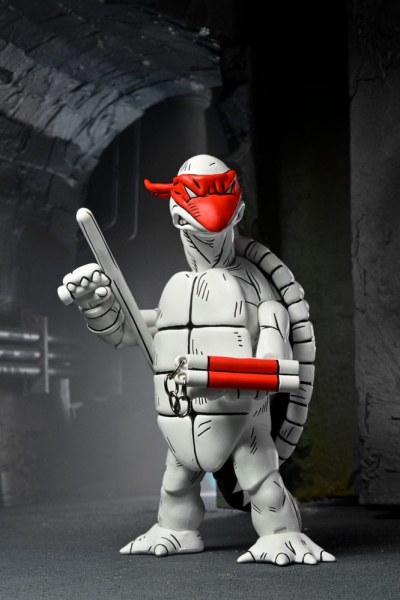 Tortugas Ninja (Mirage Comics) pack de 2 figuras Primeras Tortugas en Blanco y Negro 18 cm