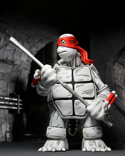 Tortugas Ninja (Mirage Comics) pack de 2 figuras Primeras Tortugas en Blanco y Negro 18 cm
