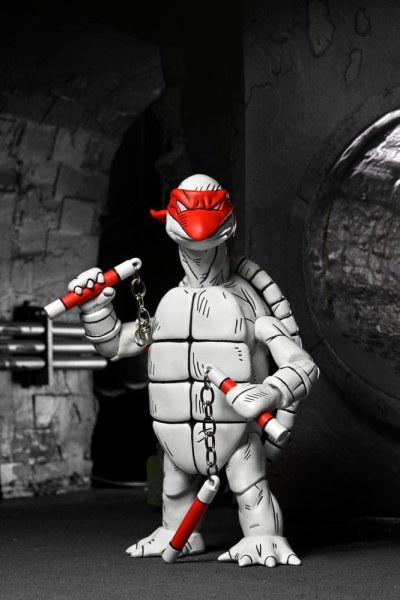 Tortugas Ninja (Mirage Comics) pack de 2 figuras Primeras Tortugas en Blanco y Negro 18 cm