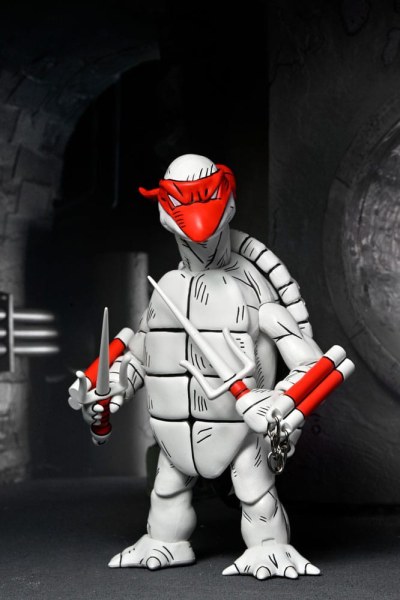 Tortugas Ninja (Mirage Comics) pack de 2 figuras Primeras Tortugas en Blanco y Negro 18 cm