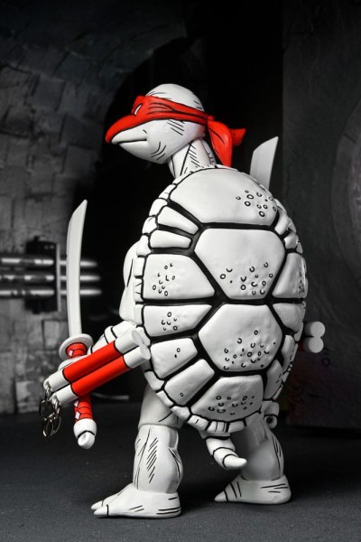 Tortugas Ninja (Mirage Comics) pack de 2 figuras Primeras Tortugas en Blanco y Negro 18 cm