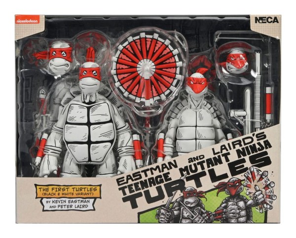 Tortugas Ninja (Mirage Comics) pack de 2 figuras Primeras Tortugas en Blanco y Negro 18 cm