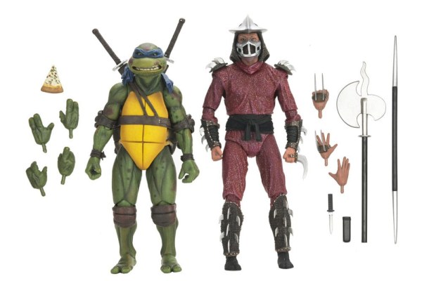 Figura de Shredder vs. Leo de las Tortugas Ninja (Película de 1990) Batalla en el tejado, 18 cm