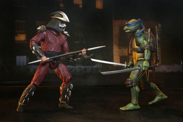 Figura de Shredder vs. Leo de las Tortugas Ninja (Película de 1990) Batalla en el tejado, 18 cm