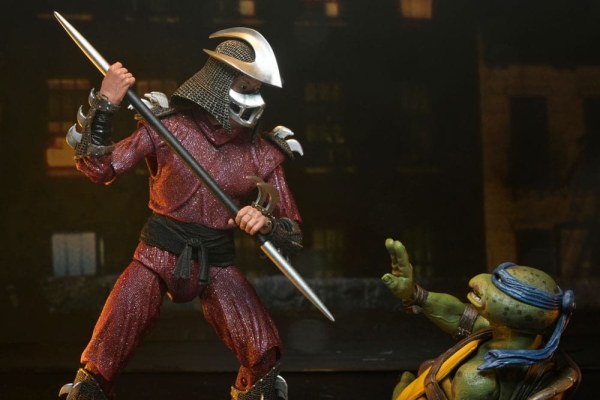 Figura de Shredder vs. Leo de las Tortugas Ninja (Película de 1990) Batalla en el tejado, 18 cm