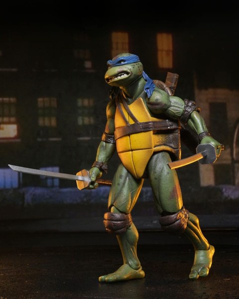 Figura de Shredder vs. Leo de las Tortugas Ninja (Película de 1990) Batalla en el tejado, 18 cm