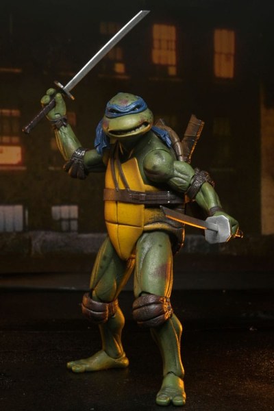 Figura de Shredder vs. Leo de las Tortugas Ninja (Película de 1990) Batalla en el tejado, 18 cm