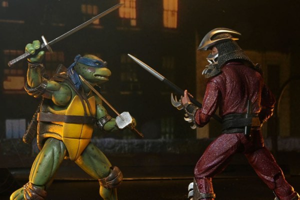 Figura de Shredder vs. Leo de las Tortugas Ninja (Película de 1990) Batalla en el tejado, 18 cm