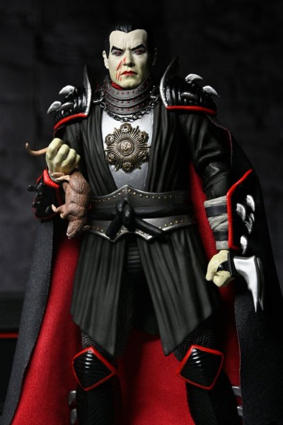 Figuras de Shredder como Drácula de las Tortugas Ninja x Universal Monsters Classic Colors de 18 cm