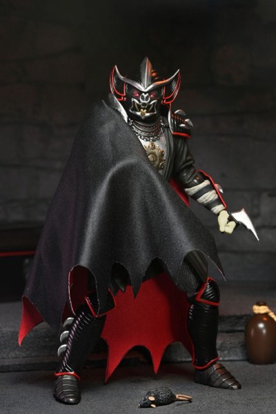Figuras de Shredder como Drácula de las Tortugas Ninja x Universal Monsters Classic Colors de 18 cm