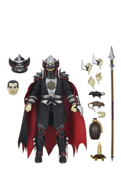 Figuras de Shredder como Drácula de las Tortugas Ninja x Universal Monsters Classic Colors de 18 cm