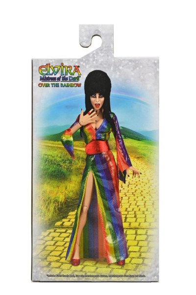Figura Elvira, Señora de la Oscuridad Vestida sobre el Arcoíris Elvira 20 cm