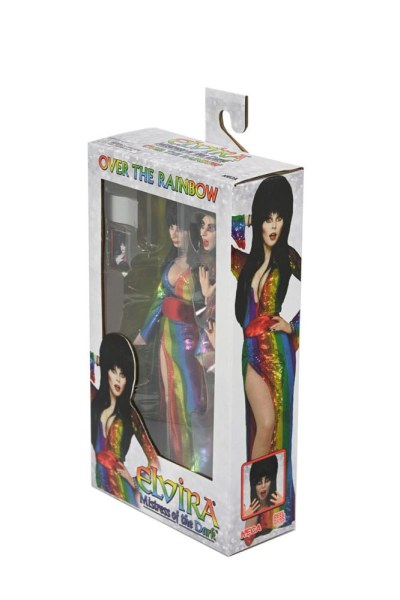 Figura Elvira, Señora de la Oscuridad Vestida sobre el Arcoíris Elvira 20 cm