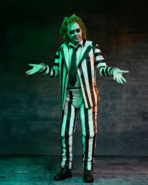 Figura de Beetlejuice Beetlejuice Escala 7 Ultimate Striped Suit Beetlejuice 18 cm