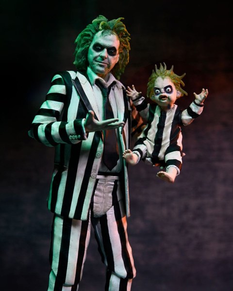 Figura de Beetlejuice Beetlejuice Escala 7 Ultimate Striped Suit Beetlejuice 18 cm