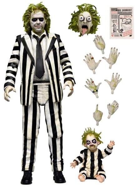 Figura de Beetlejuice Beetlejuice Escala 7 Ultimate Striped Suit Beetlejuice 18 cm