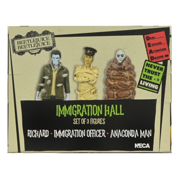 Beetlejuice Beetlejuice pack 3 figuras Sala de Inmigración 1 10 cm