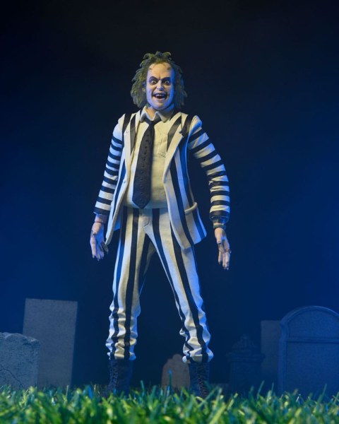 Figura de Beetlejuice 1988 Beetlejuice Traje de rayas blancas y negras 18 cm
