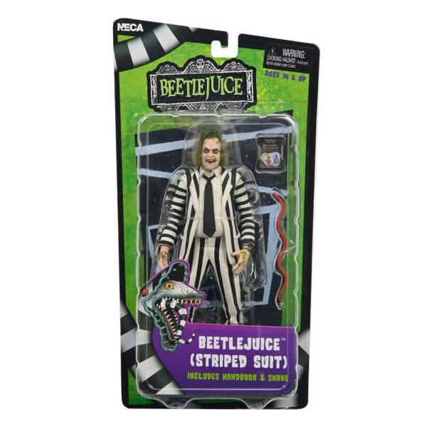 Figura de Beetlejuice 1988 Beetlejuice Traje de rayas blancas y negras 18 cm