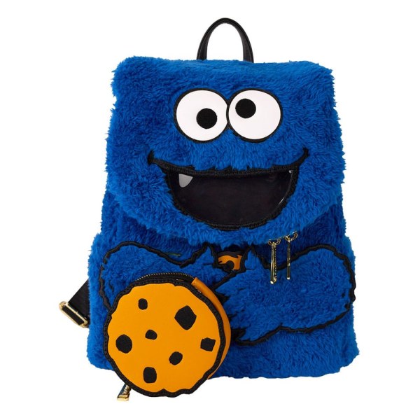 1 Mochilas de peluche mini del Monstruo de las Galletas de Plaza Sésamo de Loungefly