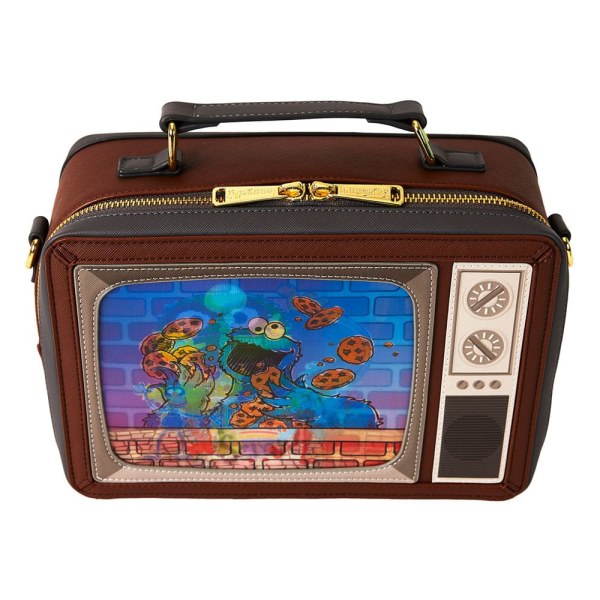 1. bolsos de hombro retro de TV de Plaza Sésamo de Loungefly