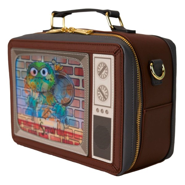 1. bolsos de hombro retro de TV de Plaza Sésamo de Loungefly