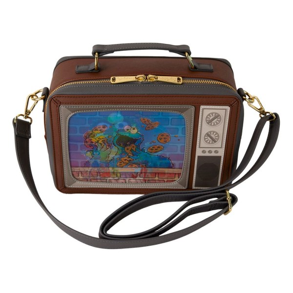 1. bolsos de hombro retro de TV de Plaza Sésamo de Loungefly
